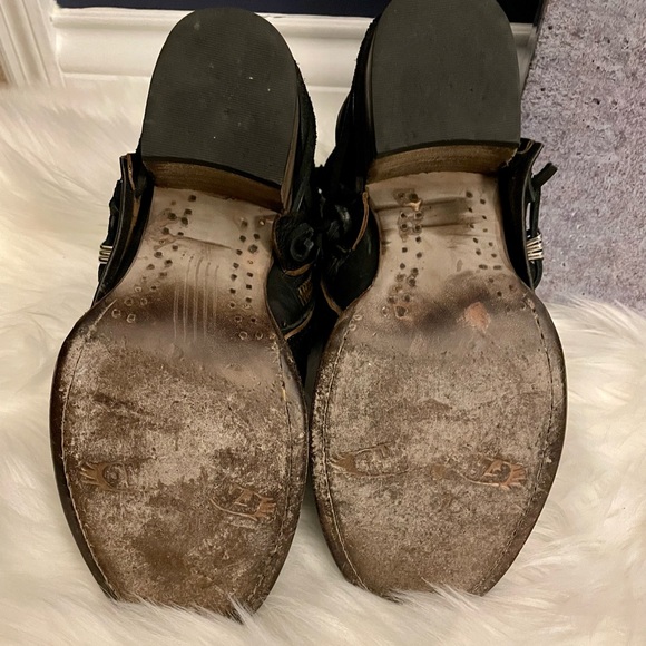 Freebird Booties Crue Size 8 Black Distressed * Excellent condition, worn once! - Picture 5 of 12